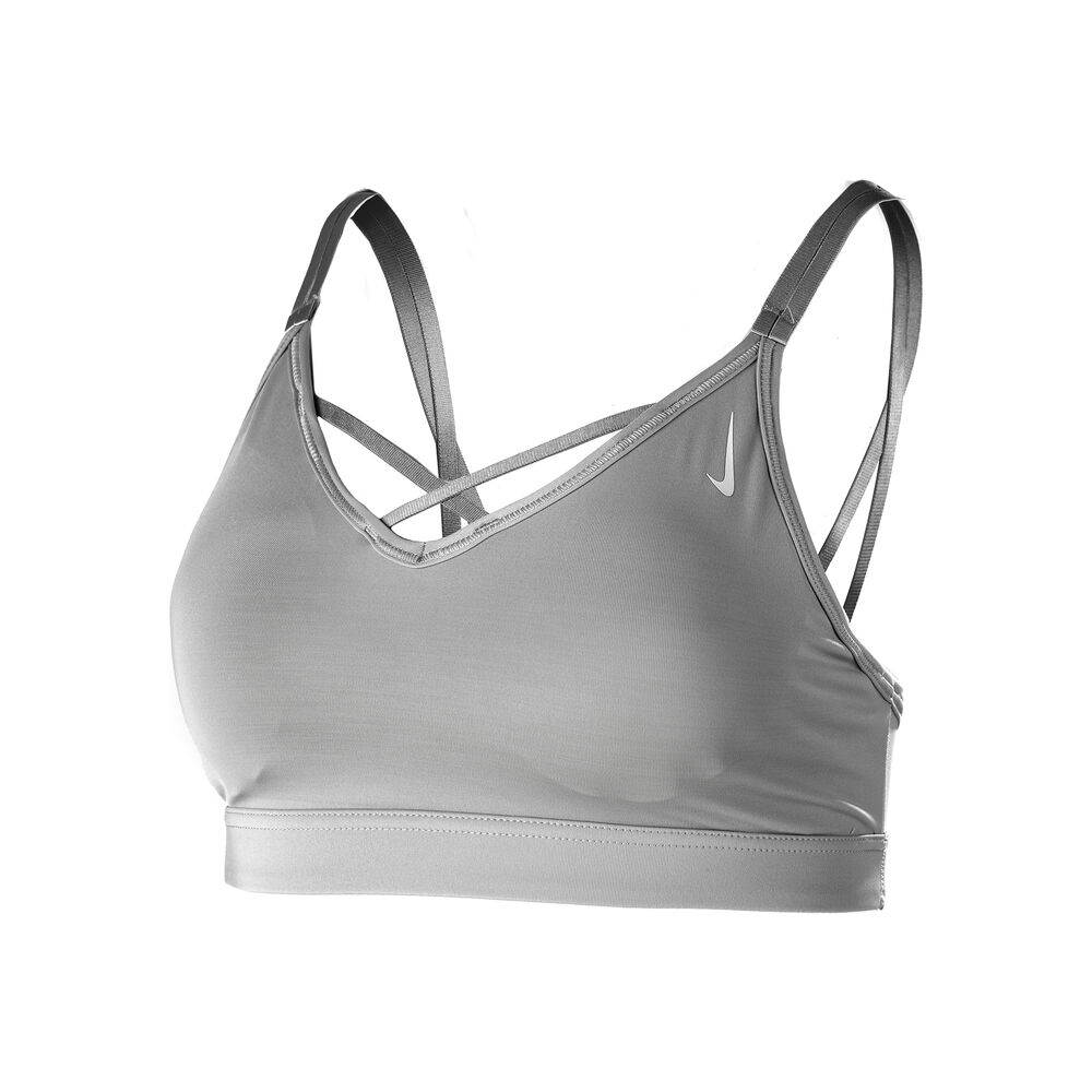 Nike Dri-Fit Indy Light Support Strappy Soutien-gorge Sport Femmes - Gris