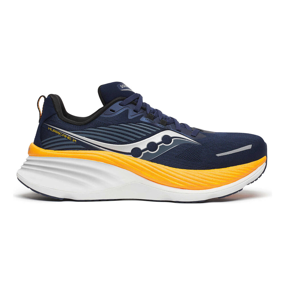 Saucony Hurricane 24 Chaussure De Running Avec Stabilisateurs Hommes - Bleu Foncé , Orange