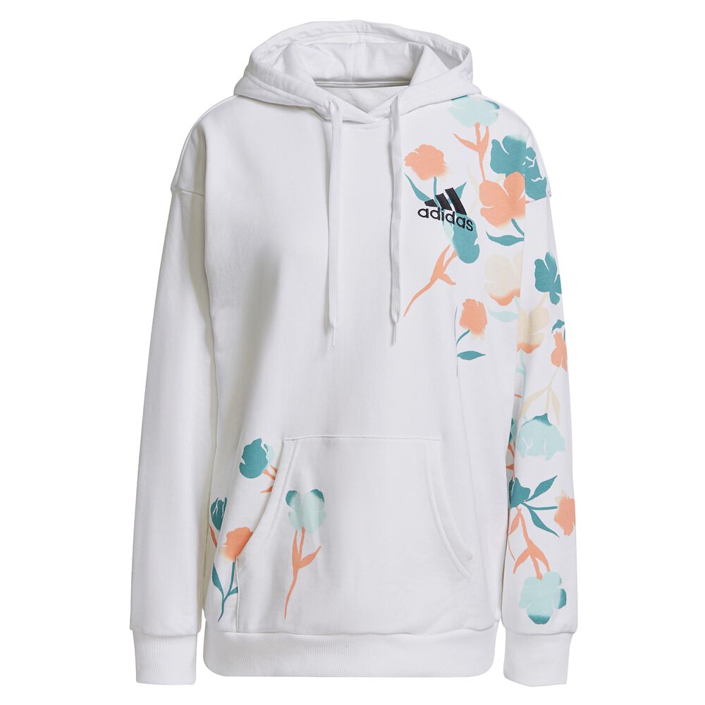 adidas Floral Sweat à Capuche Femmes - Blanc , Multicouleur