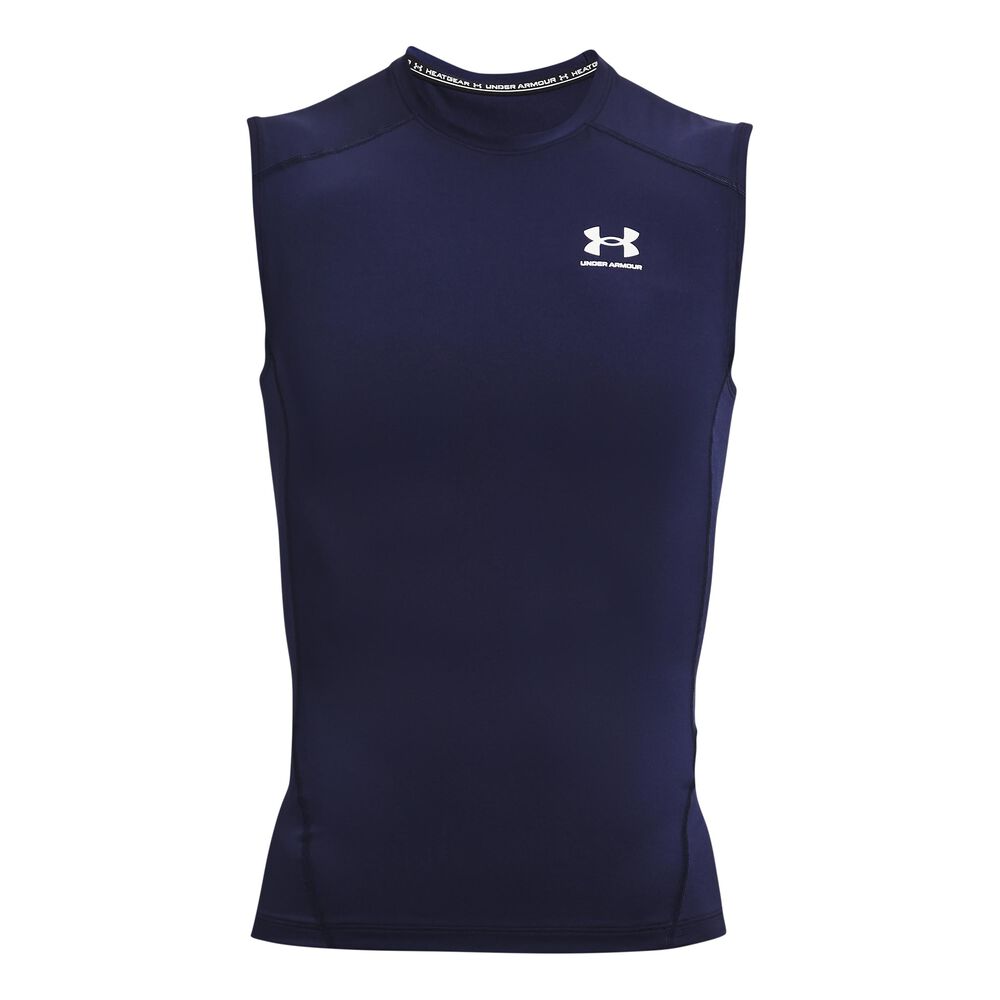Under Armour Heatgear Comp T-shirt Hommes - Bleu Foncé , Blanc