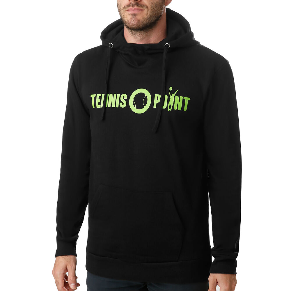 Tennis-Point Basic Sweat à Capuche Hommes - Noir , Vert Fluo