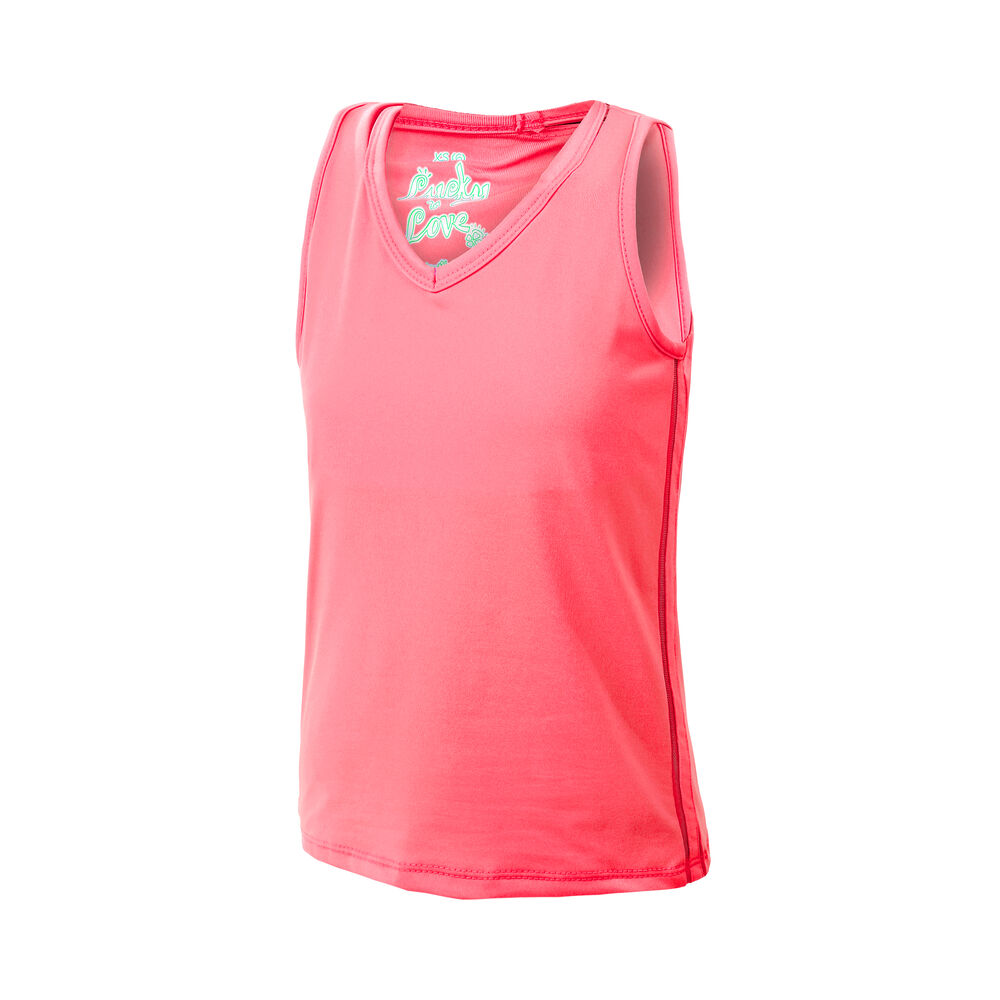 Lucky in Love V-Neck Cutout Débardeur Tank Top Filles - Corail