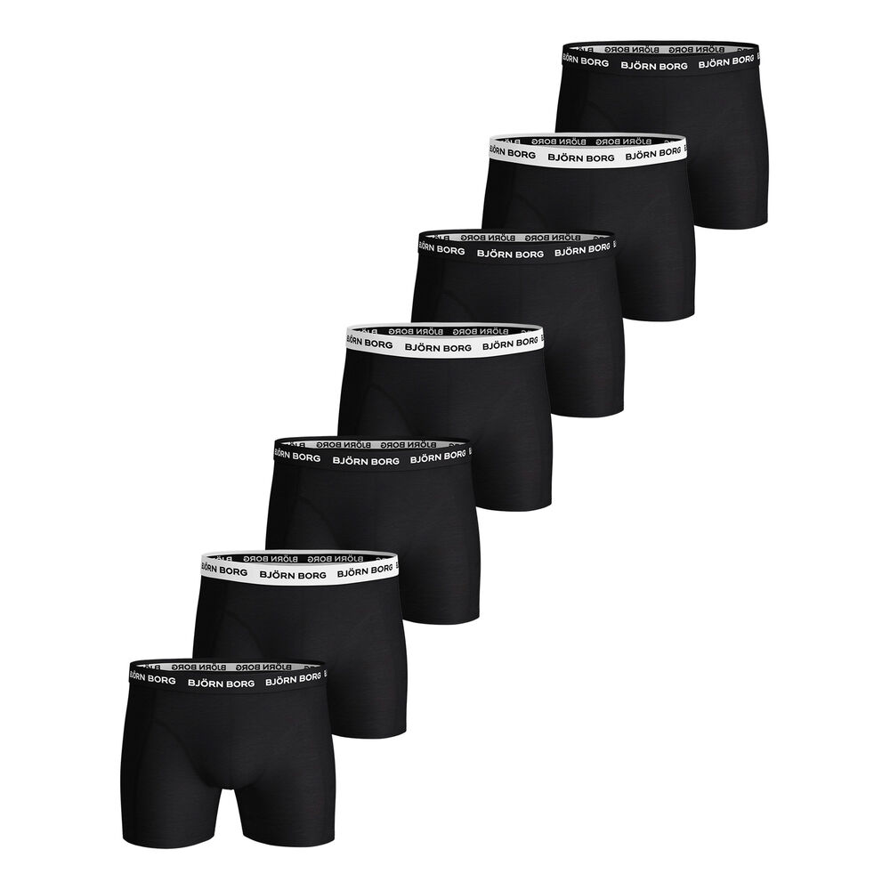 Björn Borg Solid Sammy Caleçon 7er Pack Hommes - Noir , Blanc