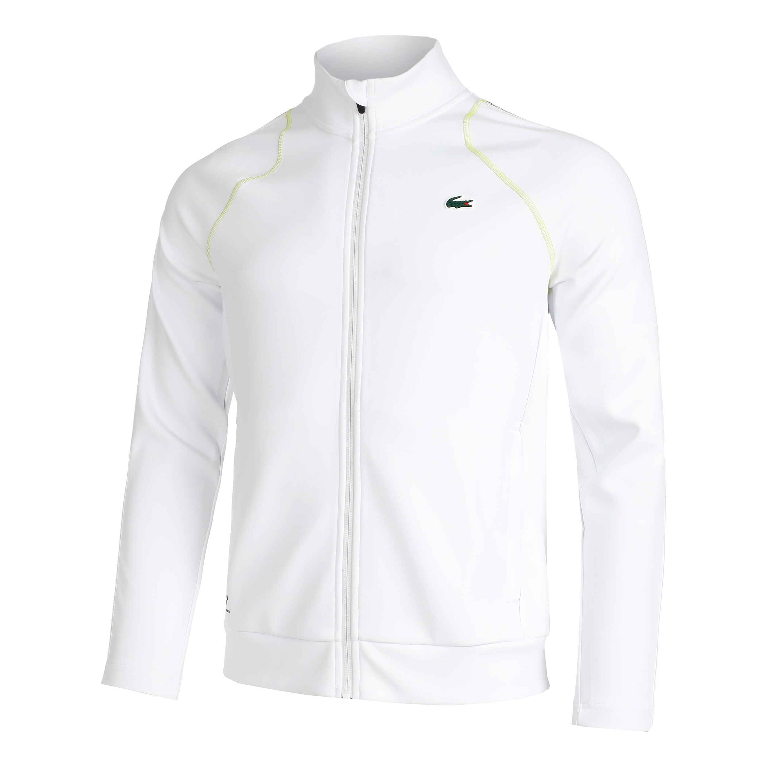 Buy Lacoste Gilet En Coton Hommes Blanc Jaune online Tennis Point FR