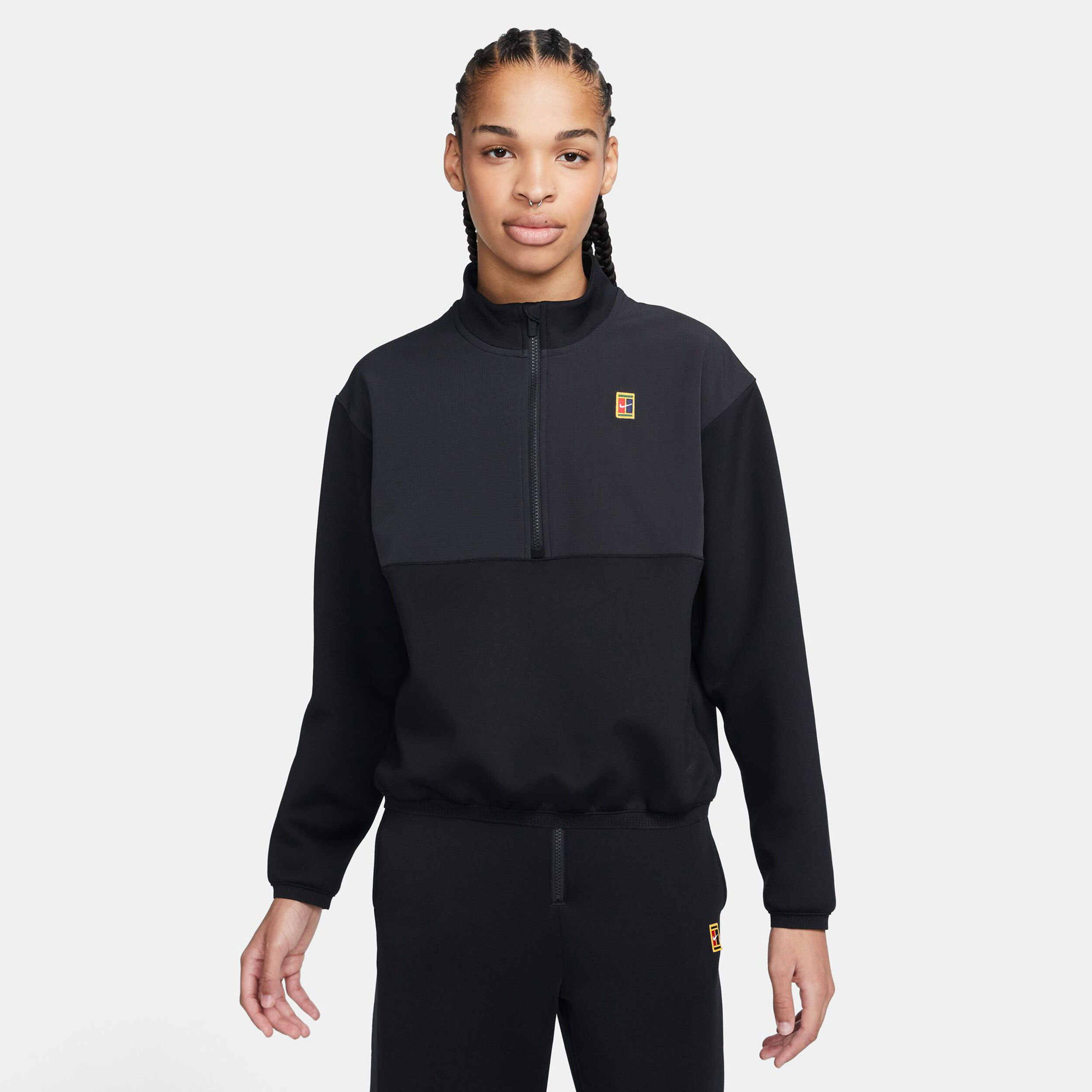 Buy Nike Dri Fit Court Heritage Veste De Surv tement Femmes Noir