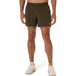V&ecirc;tements ASICS ASICS Road 5in Short de running Hommes-marron, vert