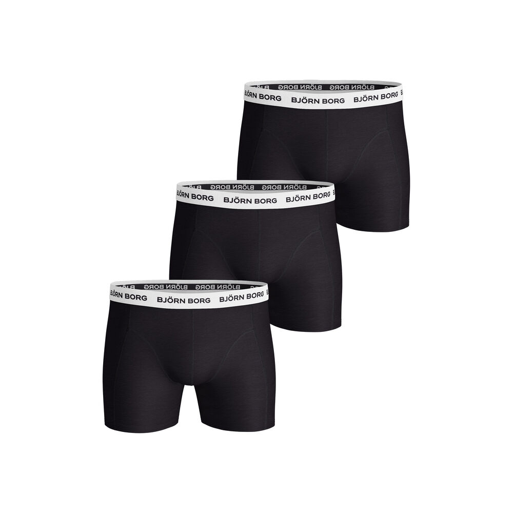 Björn Borg Noos Contrast Solids Caleçon Pack De 3 Hommes - Noir , Blanc
