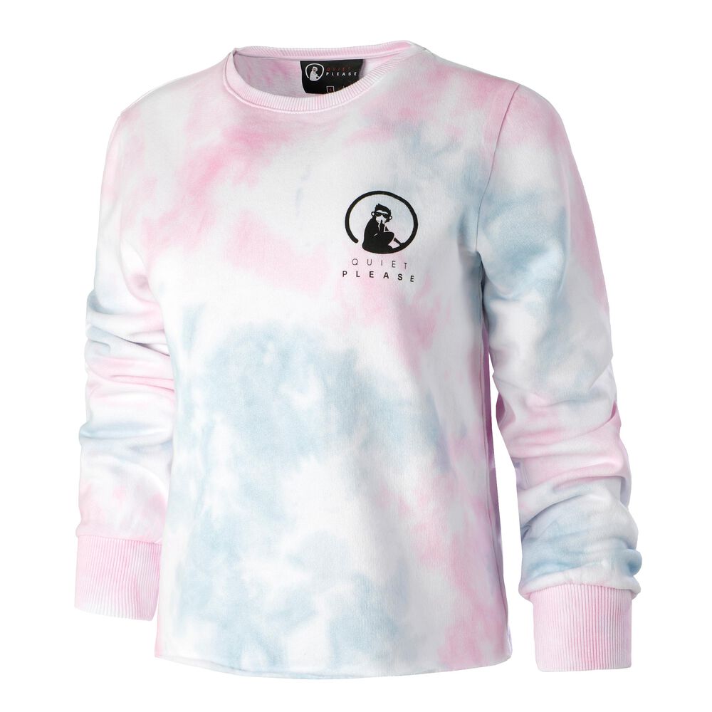 Quiet Please Tie Dye Sweat-shirt Femmes - Rosé, Multicouleur