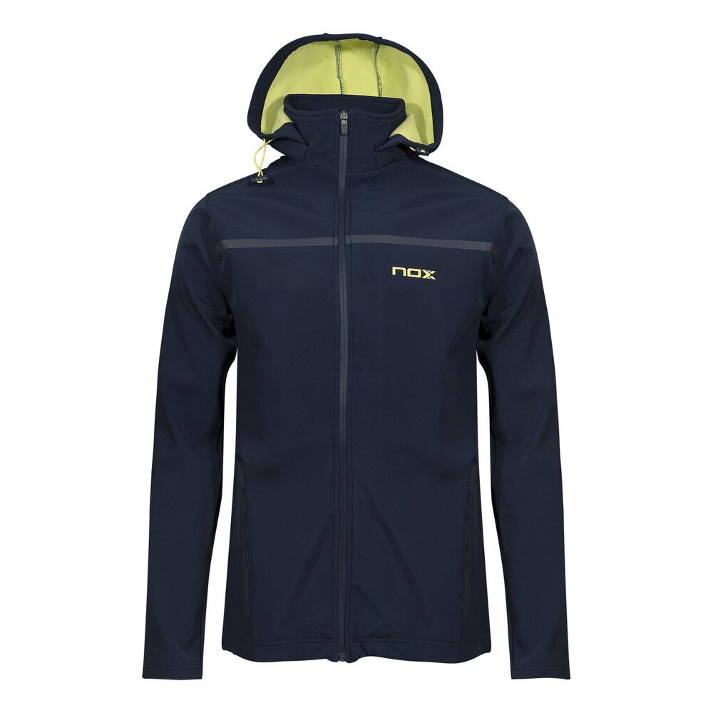 NOX Pro Softshell Veste De Survêtement Hommes - Bleu Foncé , Jaune