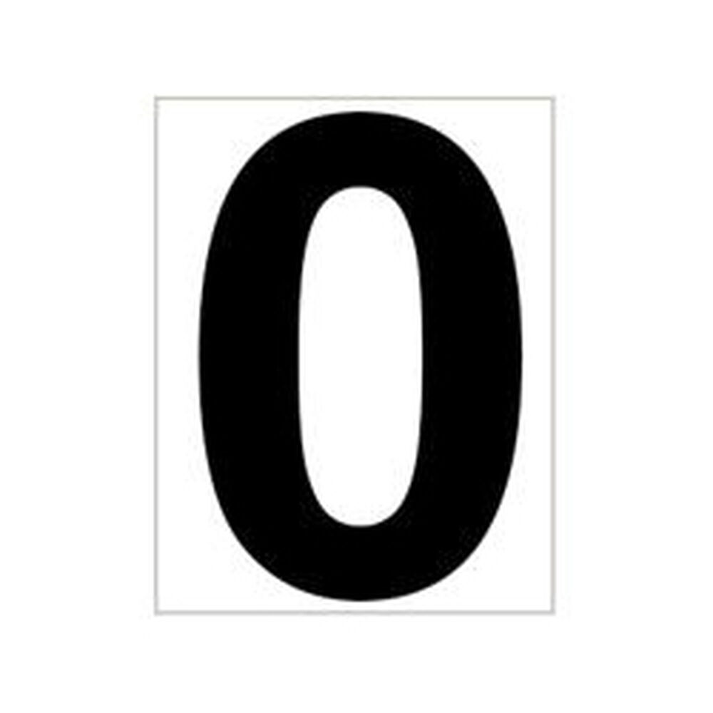 Tegra Platzziffer 0 Schild - Blanc , Noir