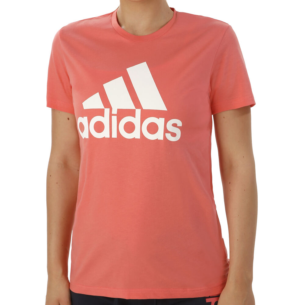 adidas Badge Of Sports T-shirt Femmes - Corail , Blanc