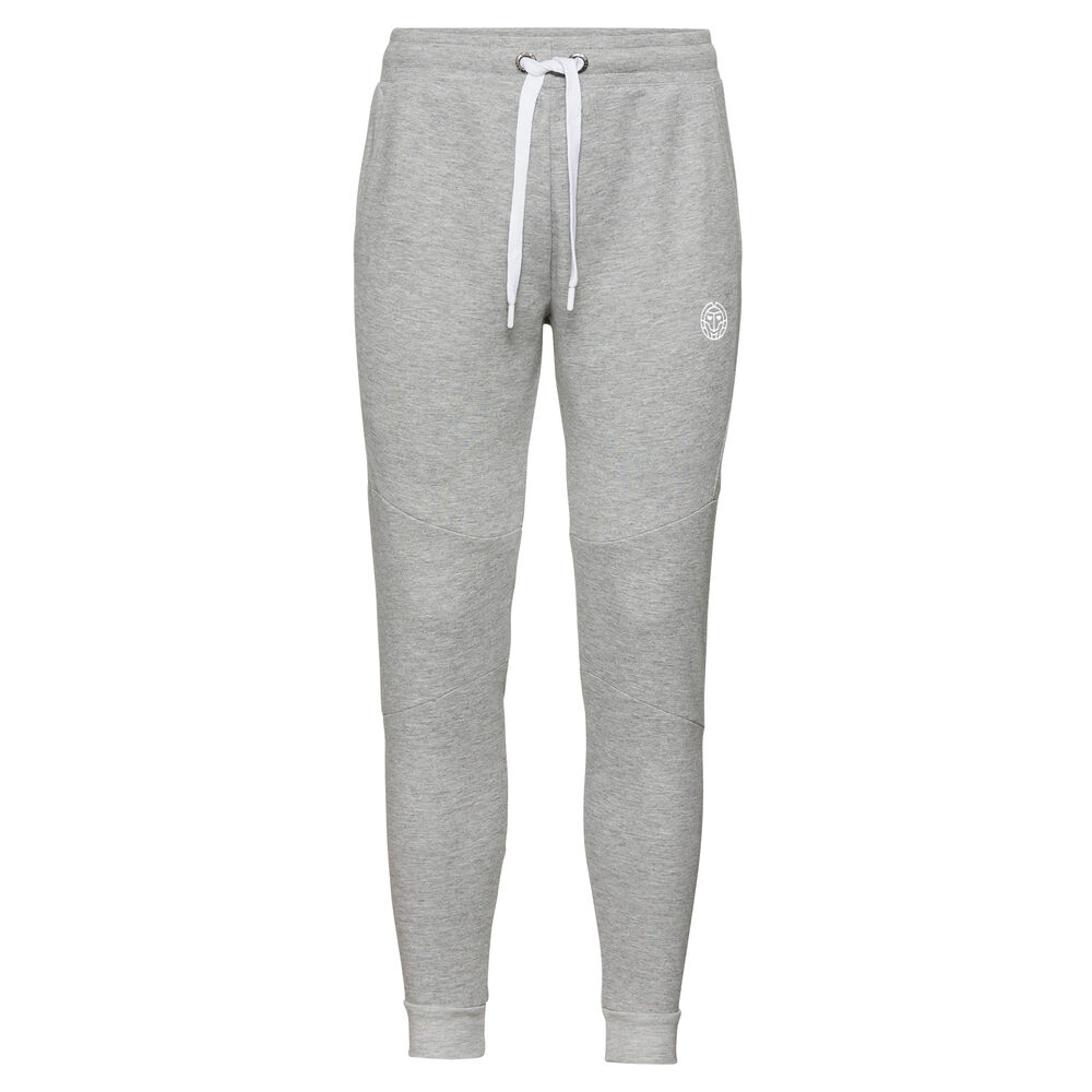 BIDI BADU Matu Basic Cuffed Pantalon Survêtement Hommes - Gris Clair , Blanc