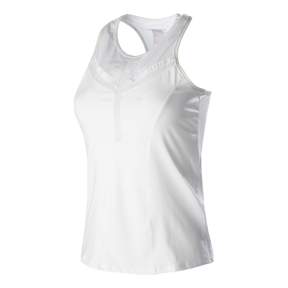 Lucky in Love Center Line Débardeur Tank Top Femmes - Blanc