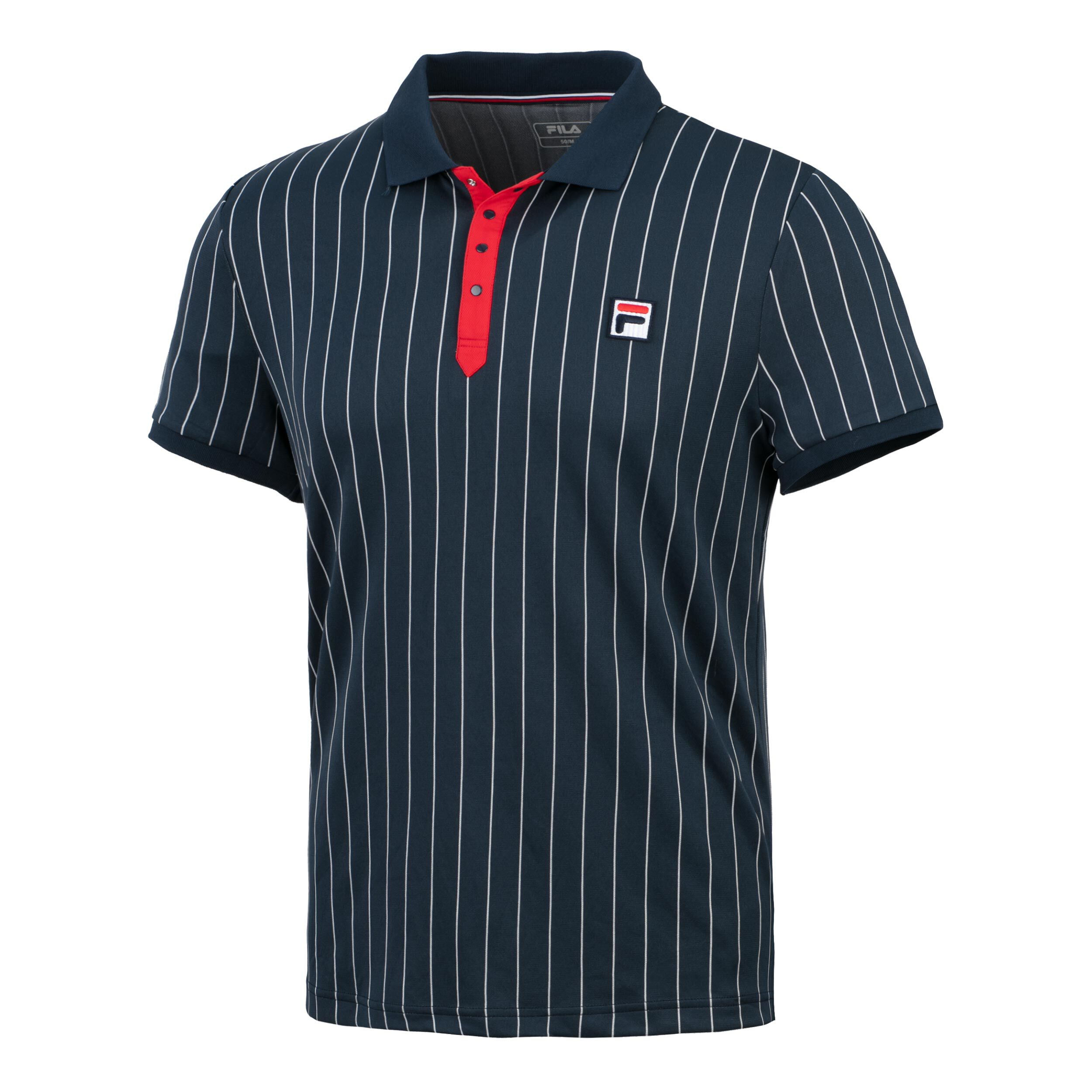 Stripes Polo Hommes Bleu Fonce Blanc