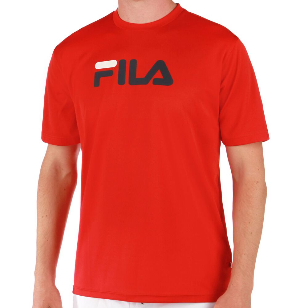 Fila Logo T-shirt Hommes - Rouge , Noir