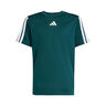 Essentials 3Stripes T-shirt Garçons - vert foncé, blanc
