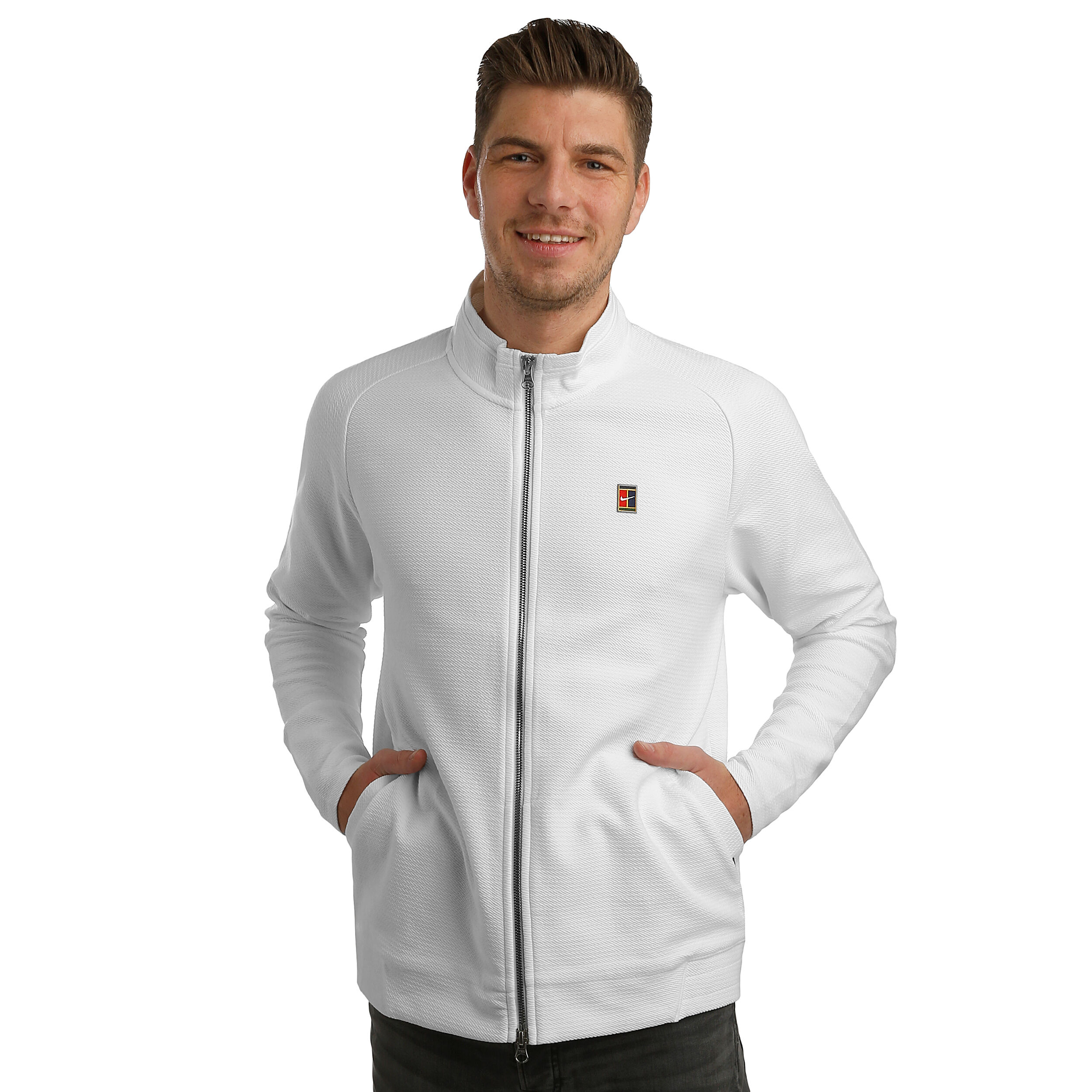 Buy Nike Court Heritage Veste De Survetement Hommes Blanc Argent online Tennis Point FR