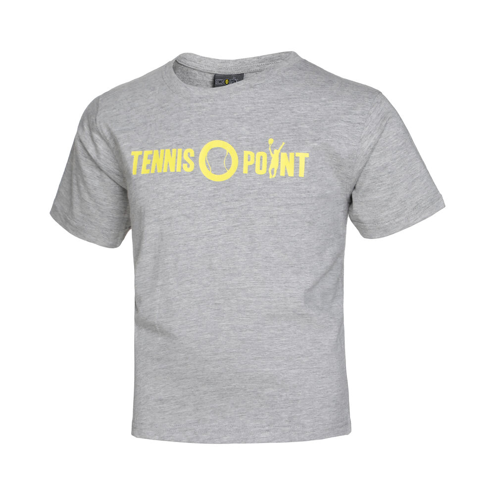 Tennis-Point Basic Cotton T-shirt Enfants - Gris Clair , Jaune