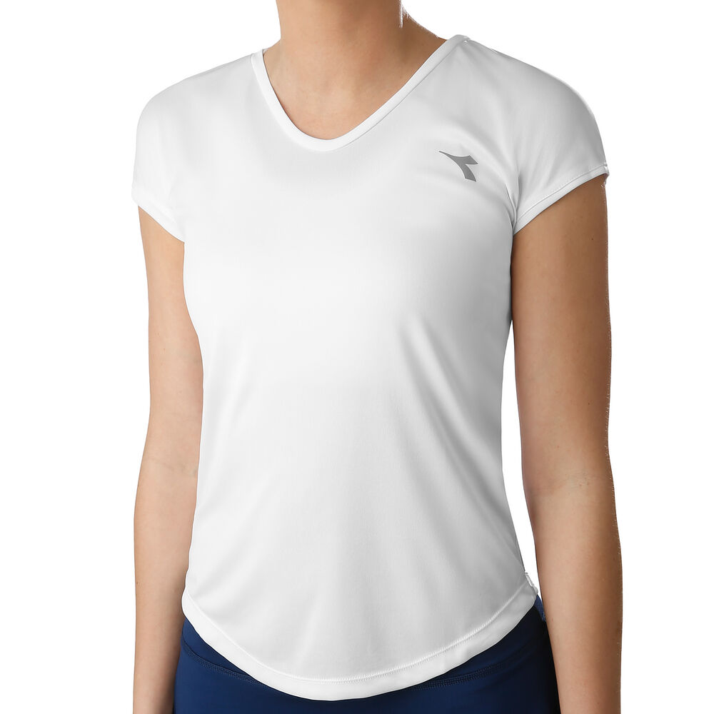 Diadora Team T-shirt Femmes - Blanc , Gris Clair