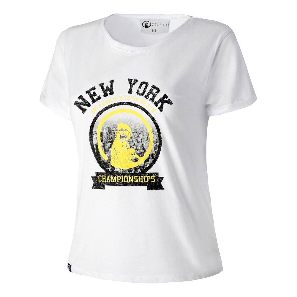 Quiet Please New York Championships T-shirt Femmes - Blanc , Multicouleur