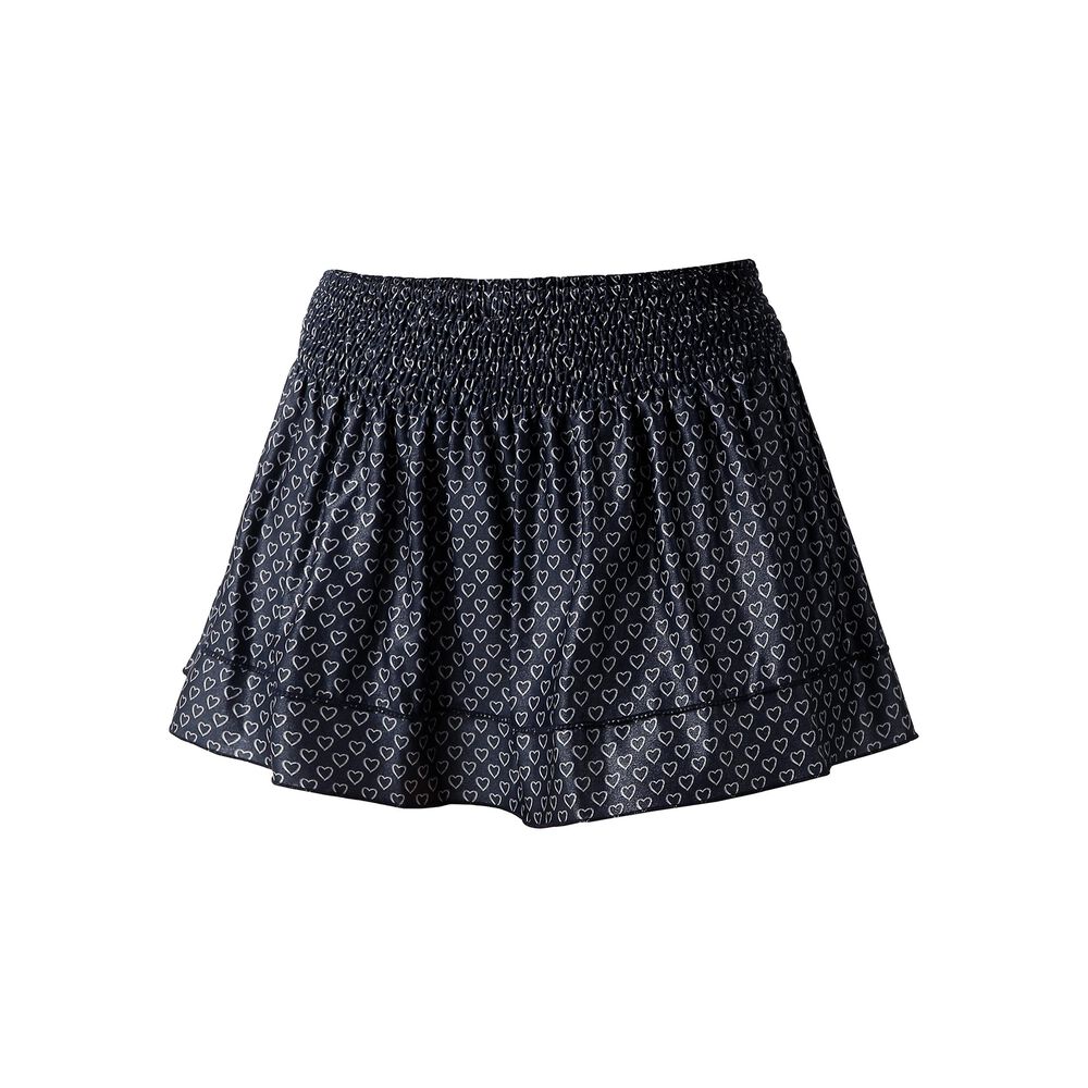 Lucky in Love Full Of Love Smocked Jupe Femmes - Bleu Foncé , Blanc