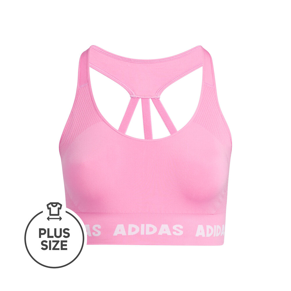 adidas Aeroknit Plus Size Soutien-gorge Sport Femmes - Pink , Blanc