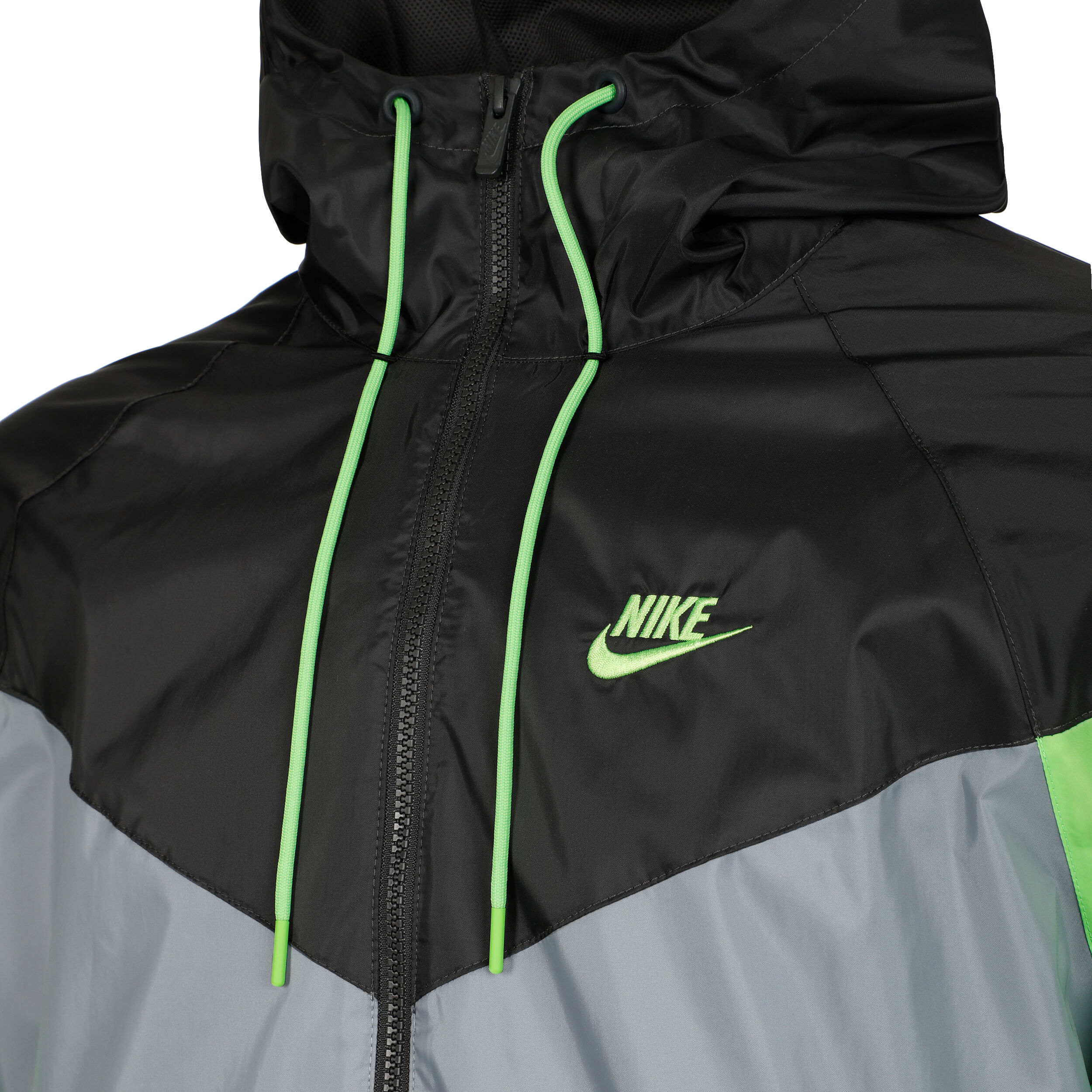 Buy Nike Sportswear Heritage Essential Windrunner Veste De Survetement Hommes Gris Vert Fluo online Tennis Point FR