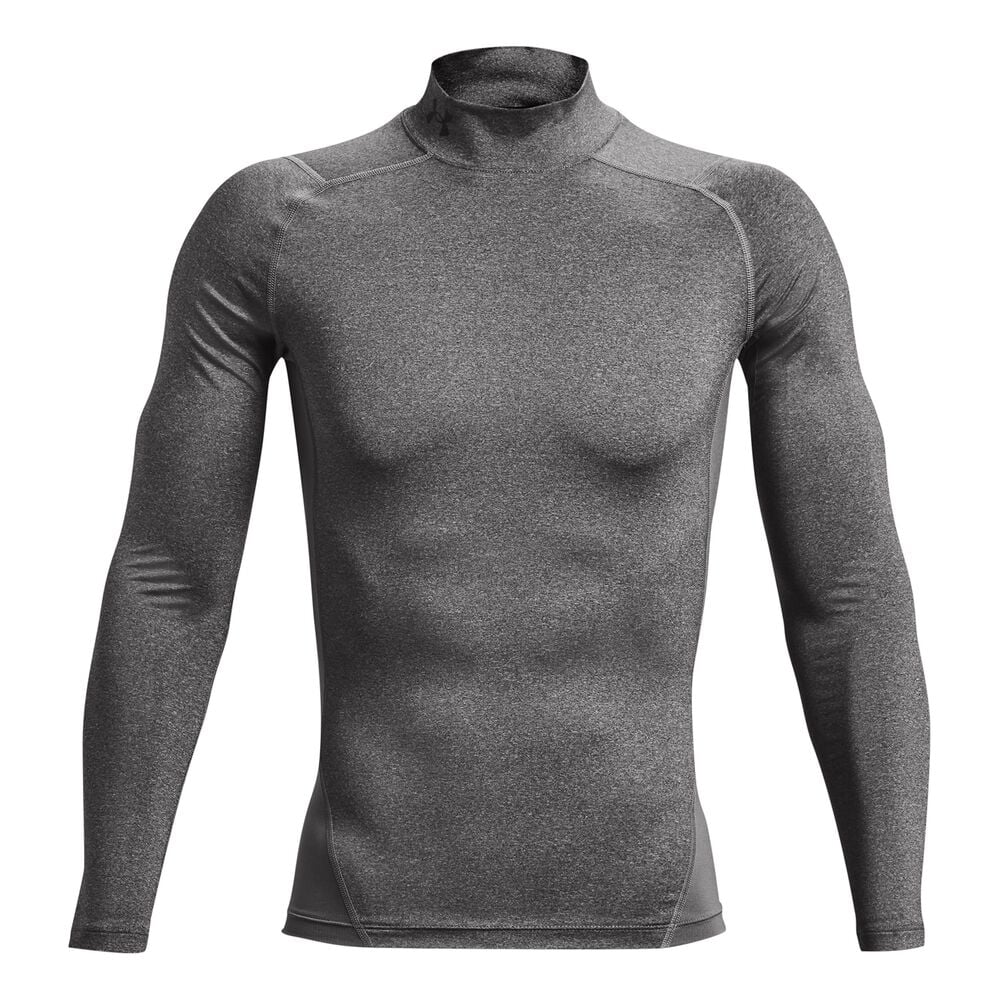Under Armour Heatgear Comp Mock Haut Manches Longues Hommes - Gris