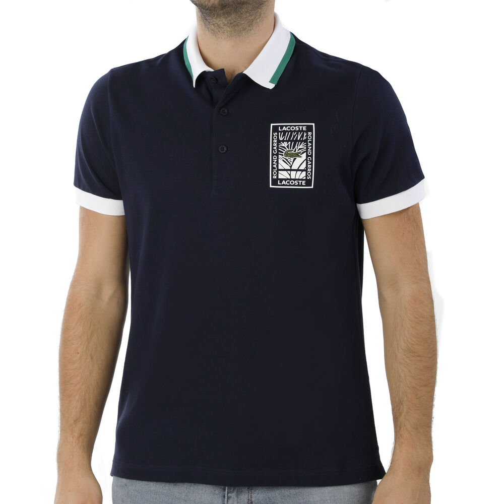 Lacoste Roland Garros Lifestyle Polo Hommes - Bleu Foncé , Blanc