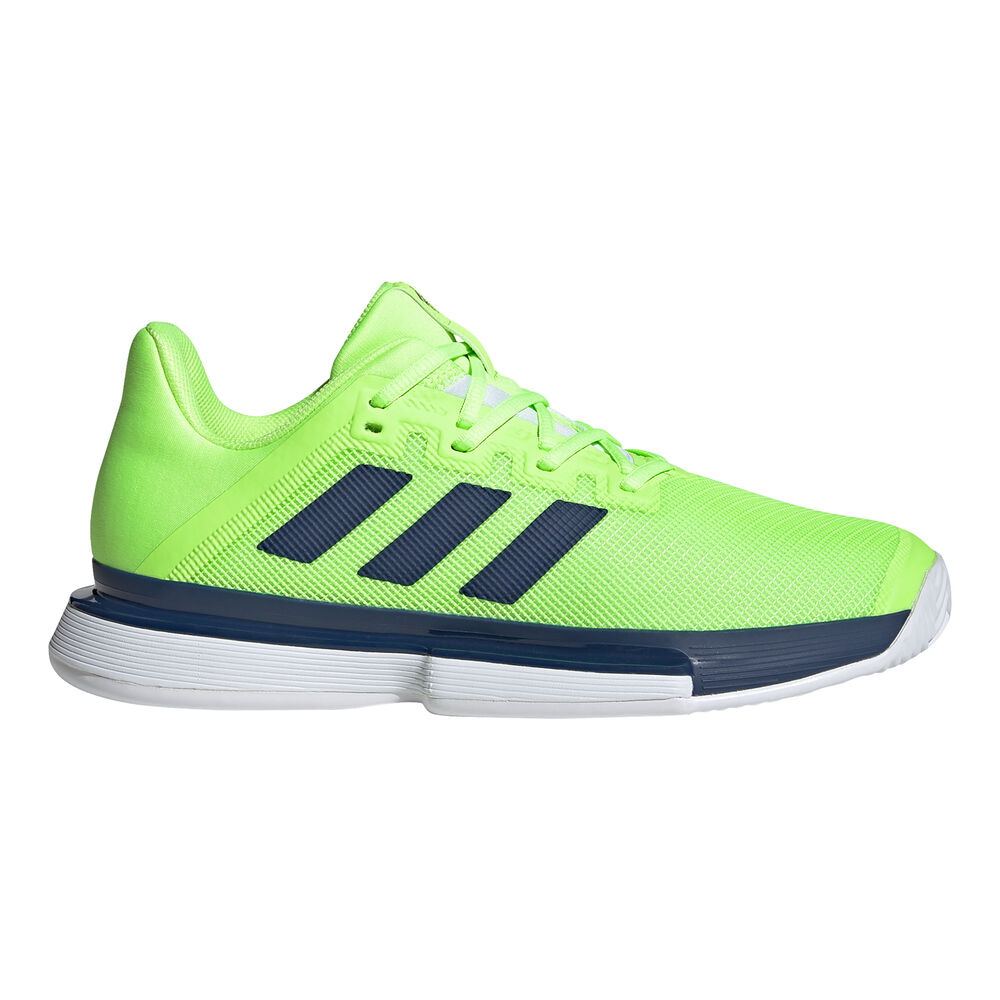 adidas Solematch Bounce Chaussures Toutes Surfaces Hommes - Vert Fluo , Bleu Foncé