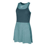 V&ecirc;tements Nike Nike Court Dri-Fit Slam Robe Femmes-Bleu Petrol
