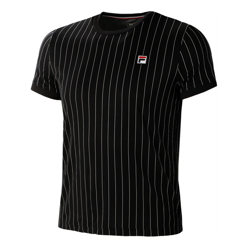 Fila Stripes T-shirt Hommes - Noir , Blanc