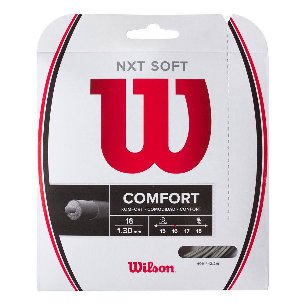 Wilson NXT Soft Cordage En Garniture 12,2m - Argent