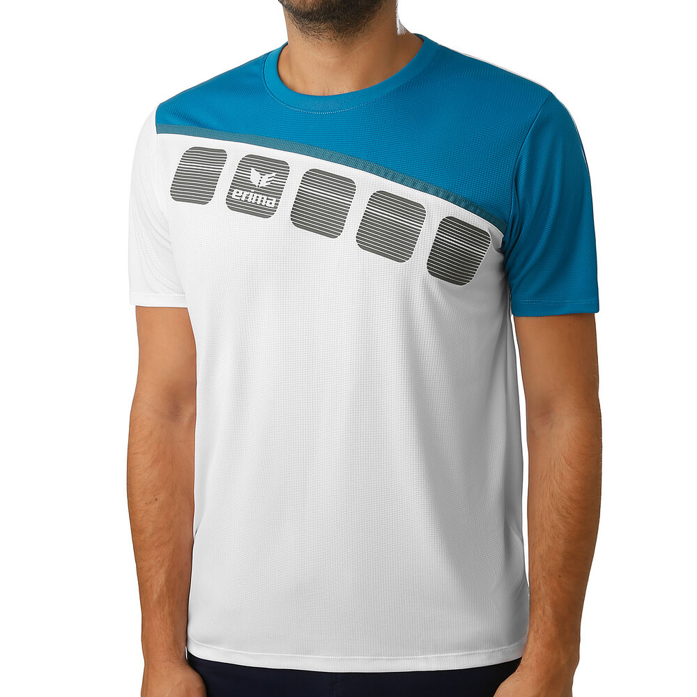 Erima 5-C Function T-shirt Hommes - Blanc , Bleu