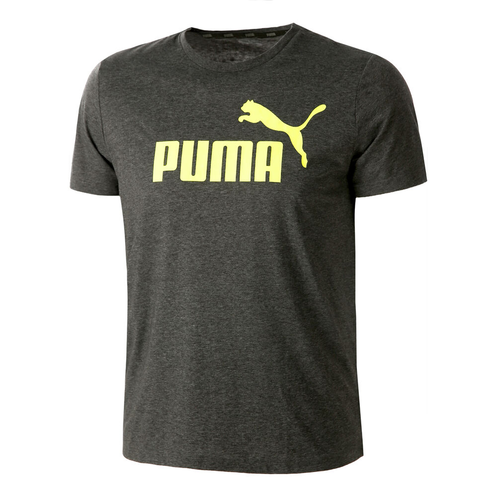Puma Essential Heather T-shirt Hommes - Gris Foncé, Vert Clair