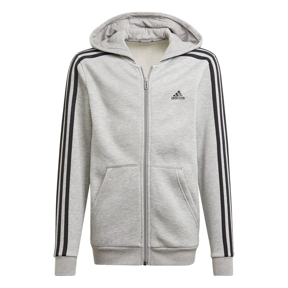 adidas 3-Stripes Gilet En Coton Garçons - Gris Clair , Noir