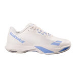 Chaussures de tennis Babolat Babolat Jet Mach 4 Chaussures toutes surfaces Femmes - cr&egrave;me, lilas