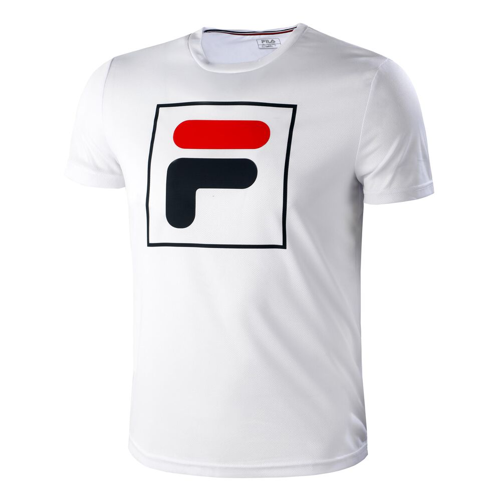 Fila Bernie T-shirt Hommes - Blanc , Bleu Foncé