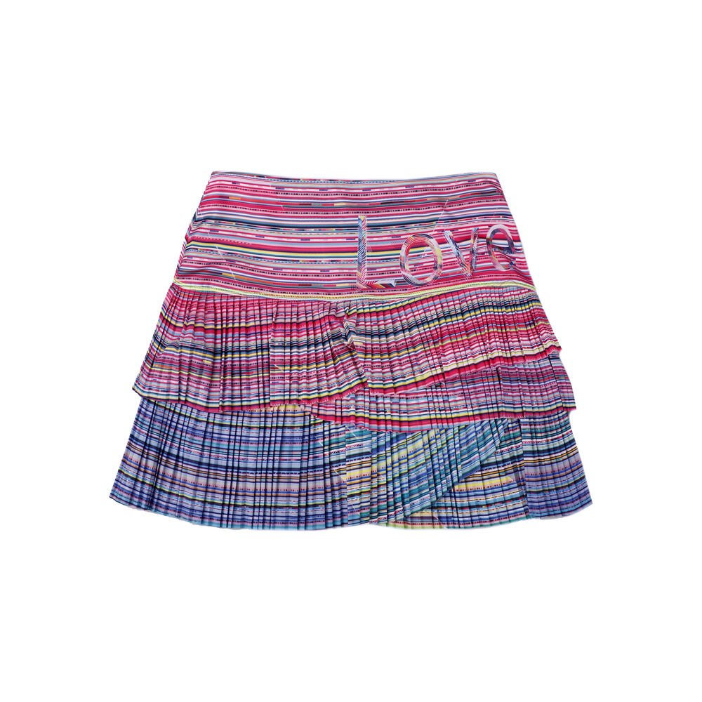 Lucky in Love Love Line Pleated Scallop Jupe Femmes - Pink , Multicouleur