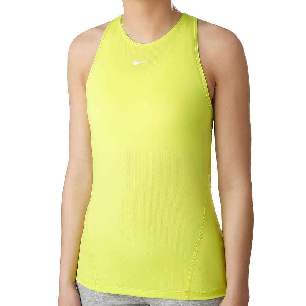 Nike Pro Débardeur Tank Top Femmes - Jaune Citron , Blanc