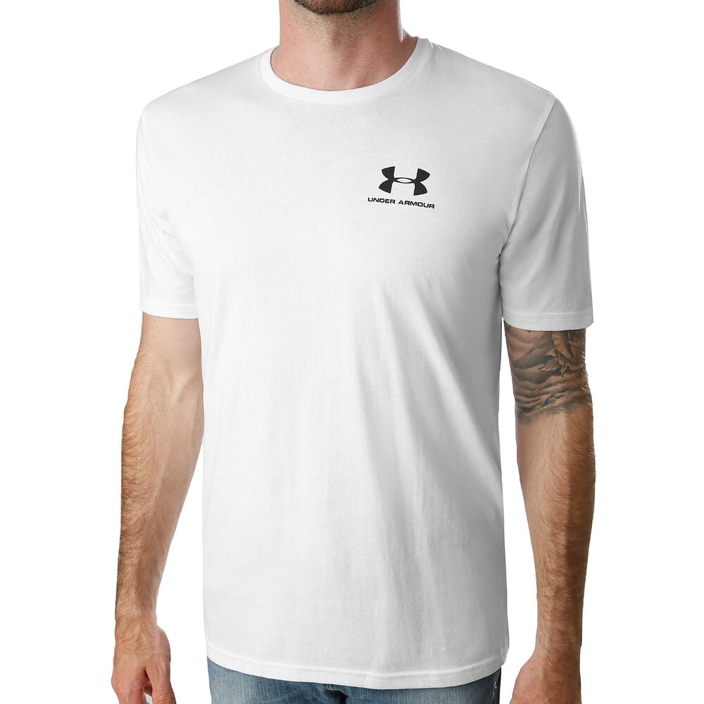 Under Armour Sportstyle Left Chest T-shirt Hommes - Blanc , Noir