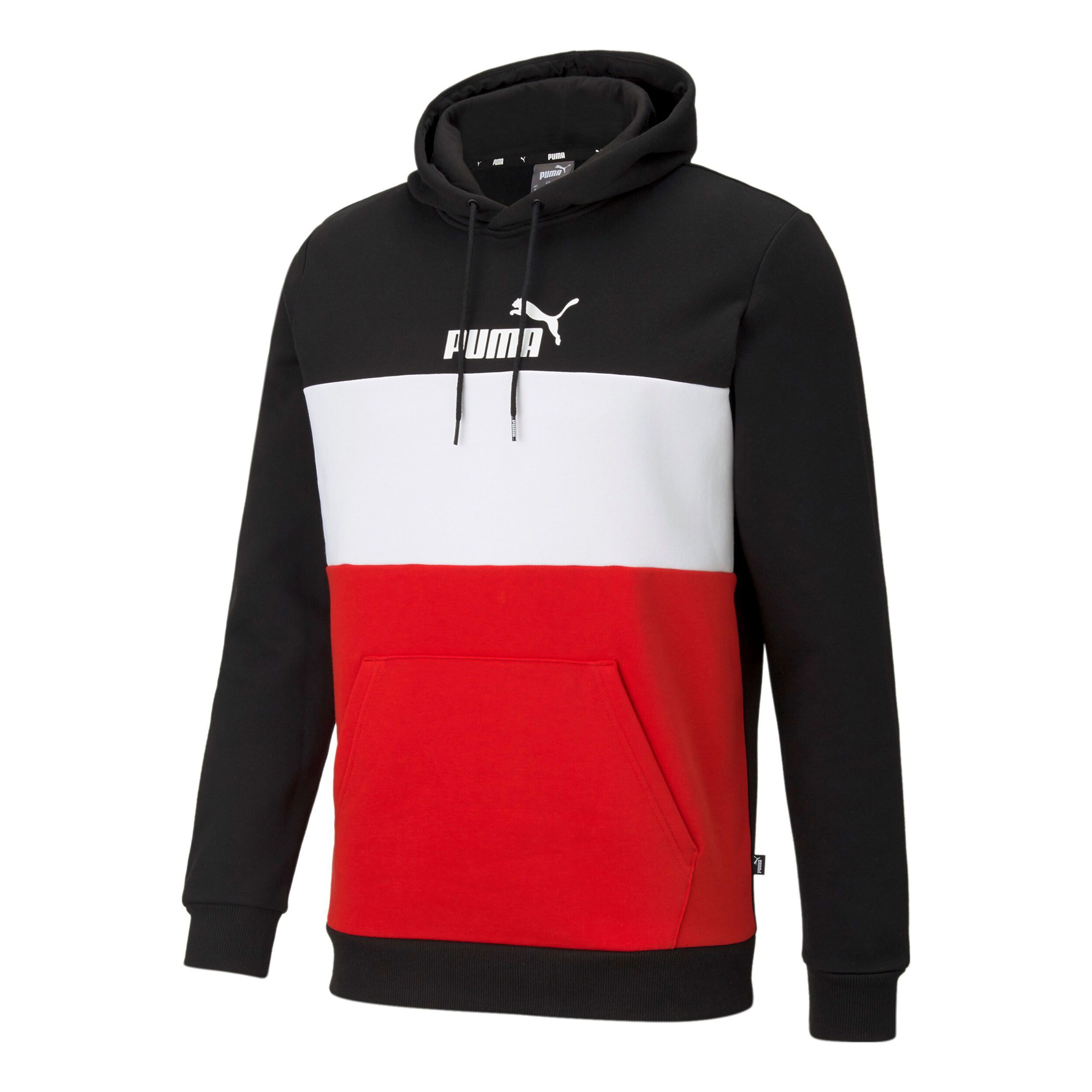 Buy Puma Essential Colorblock Sweat A Capuche Hommes Noir Rouge online Tennis Point FR