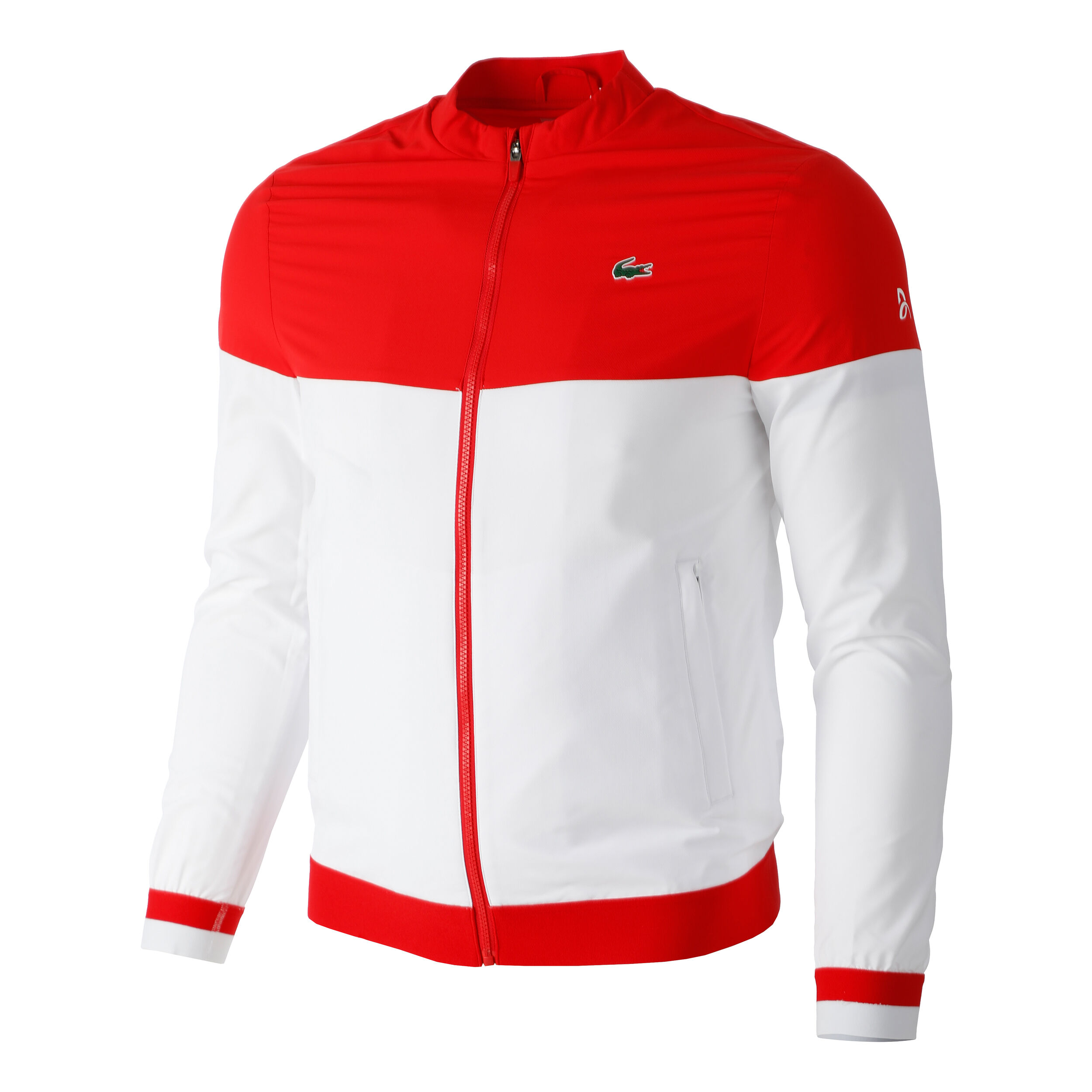 Buy Lacoste Novak Djokovic Veste De Survetement Hommes Blanc Rouge online Tennis Point FR