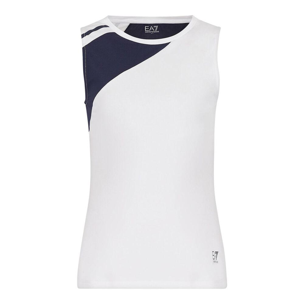 EA7 Débardeur Tank Top Femmes - Blanc , Bleu Foncé