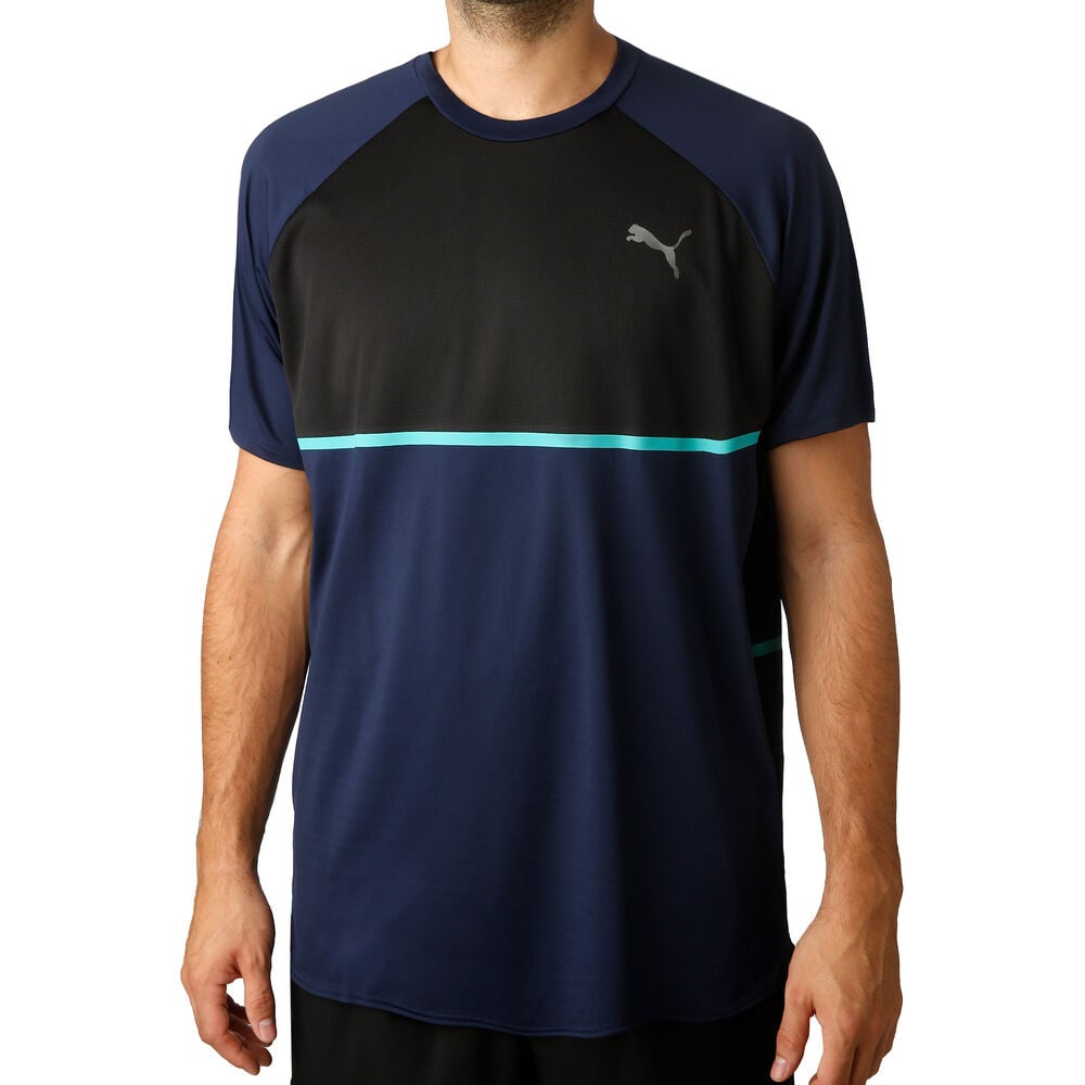 Puma Power Bonded T-shirt Hommes - Bleu Foncé , Noir