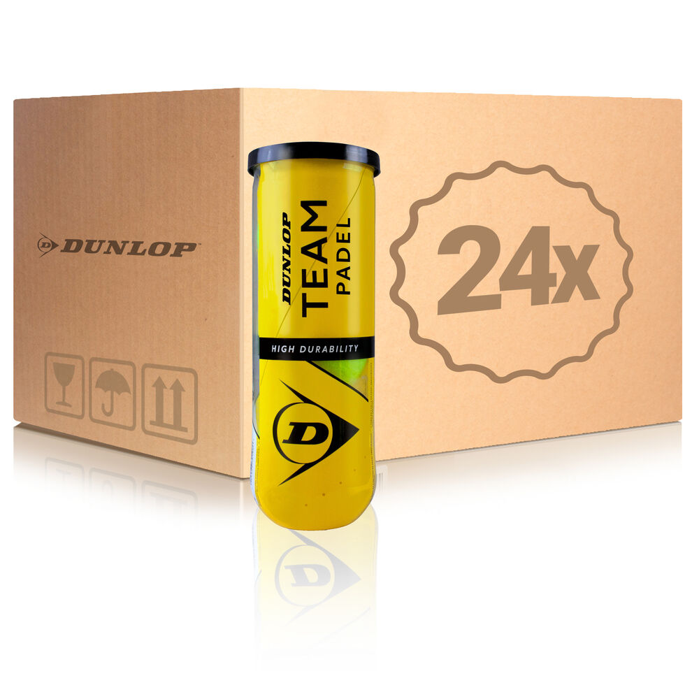 Dunlop Team Padel 24 Tubes De 3 En Carton