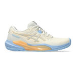 Chaussures de padel ASICS ASICS Gel-Challenger 15 Chaussures Padel Femmes-Cr&egrave;me,Bleu Gris