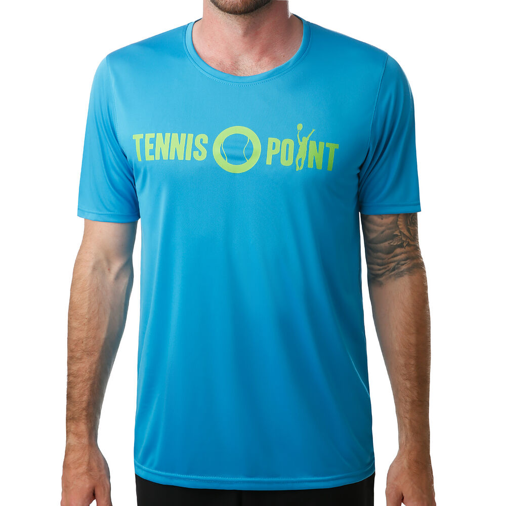 Tennis-Point Basic Function T-shirt Hommes - Bleu , Vert Clair