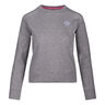 Mirella Basic Crew Sweat-shirt Femmes-Gris Clair,Blanc