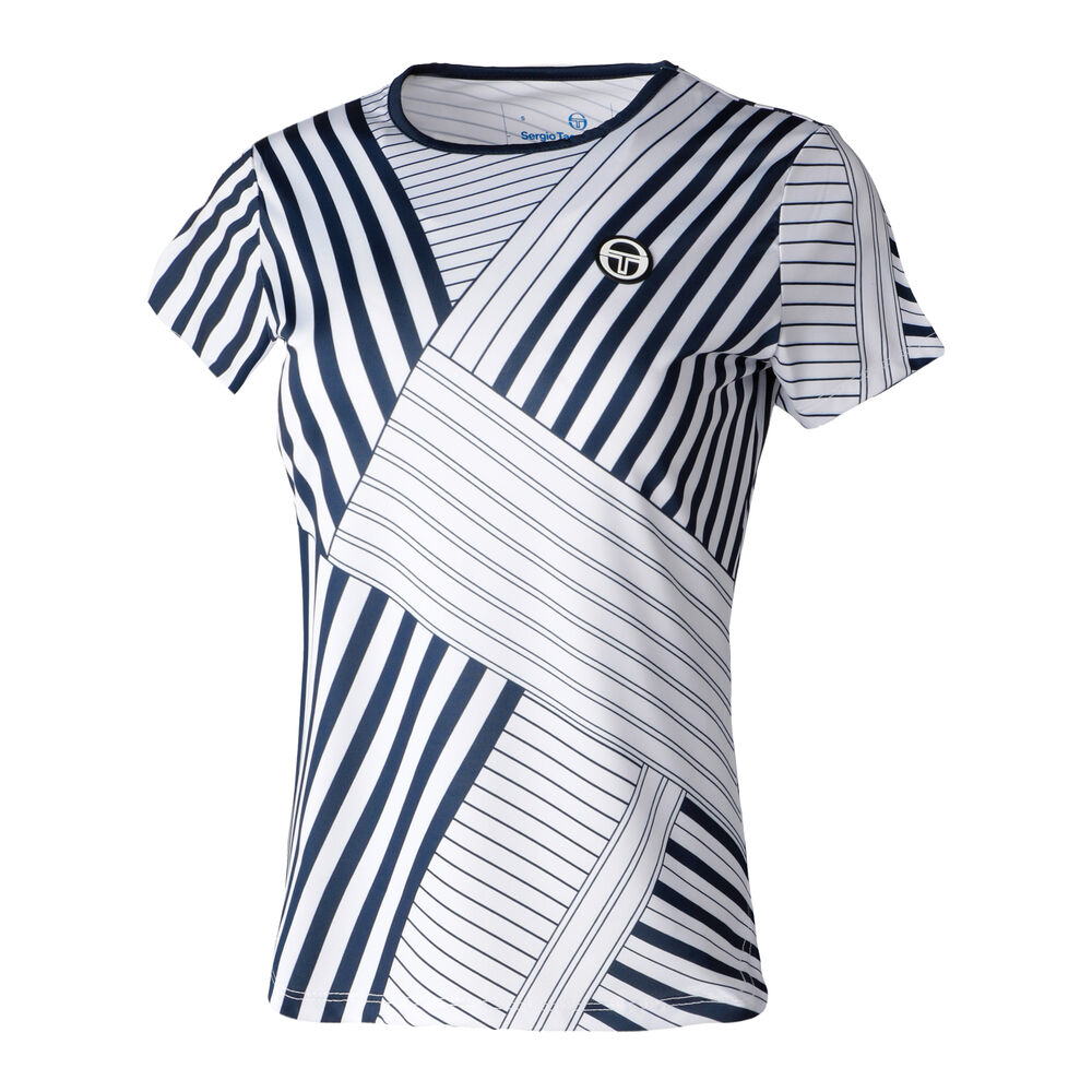 Sergio Tacchini Melbourne Tee T-shirt Femmes - Blanc , Bleu Foncé